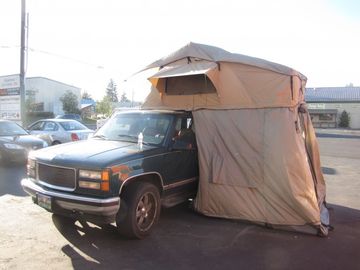 Portabel 4x4 Pop Up Roof Top Tent Untuk Perjalanan Luar Hiking Camping