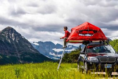 UV 50+ Roof Rack Camping Tent, Jeep Roof Mounted Tent Desain Fashionable