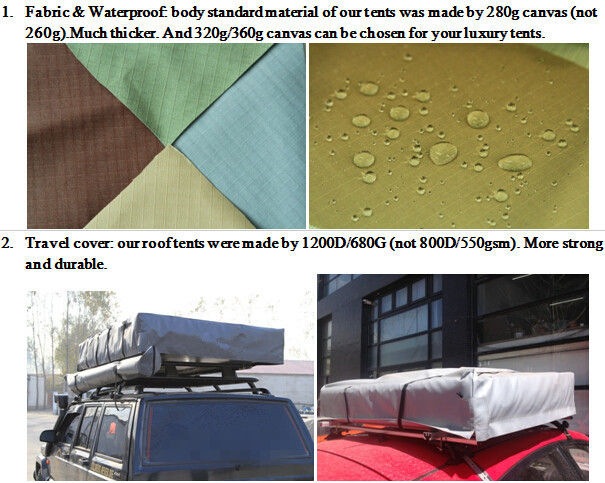 Tenda Double Layer Truck Top Camper, Lipat Out Roof Top 4x4 Suku Cadang Mobil