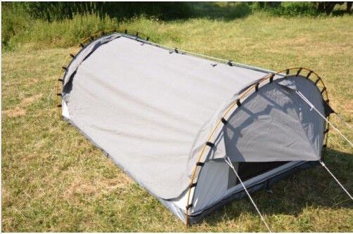 4WD Swag 1 Orang Canvas Tent Fire Prevention Material Fabric Untuk Hiburan Outdoor