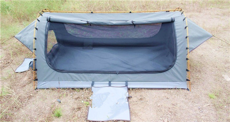 4WD Swag 1 Orang Canvas Tent Fire Prevention Material Fabric Untuk Hiburan Outdoor