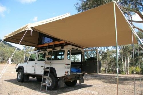 UV 50+ Roof Rack Camping Tent, Jeep Roof Mounted Tent Desain Fashionable