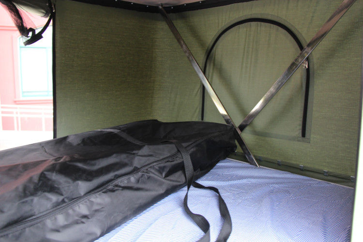 Tenda atap cangkang keras fiberglass lapisan tunggal berkualitas tinggi dengan tenda samping