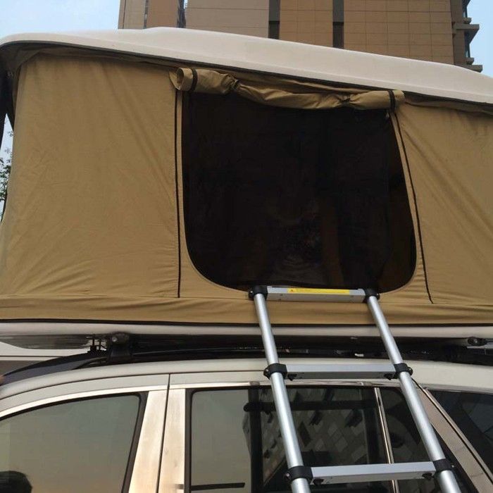 Tenda Atap Mobil Kustom 4x4 Fiberglass Lapisan Tunggal, Berbentuk Persegi Panjang