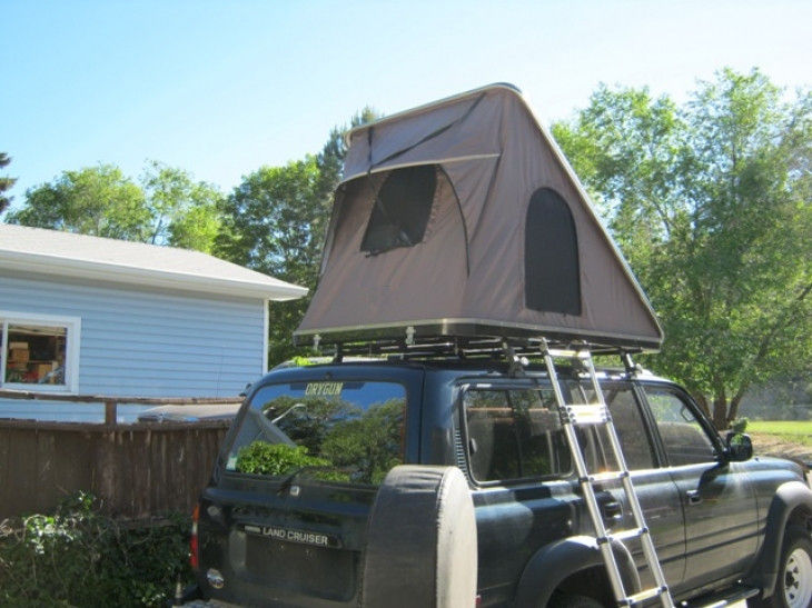 4x4 Off Road Atap Otomatis Tenda Atas Satu Sisi Terbuka 210x125x95cm Ukuran Dibuka