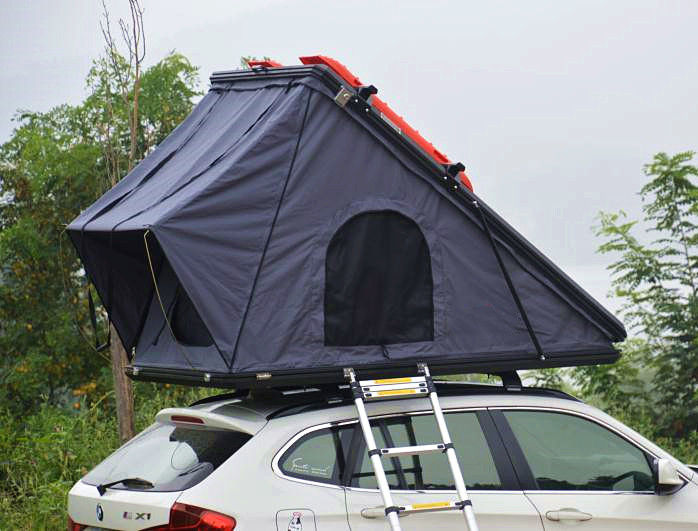 Tenda Keluarga Camping SUV Hard Shell 125cm 4x4 Atap dengan Tangga Teleskopik