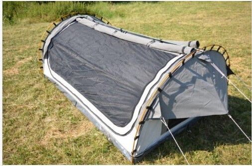 Fire Prevention 2 Person Swag Tent, Canvas Camping Swag Tent Sun Shelter