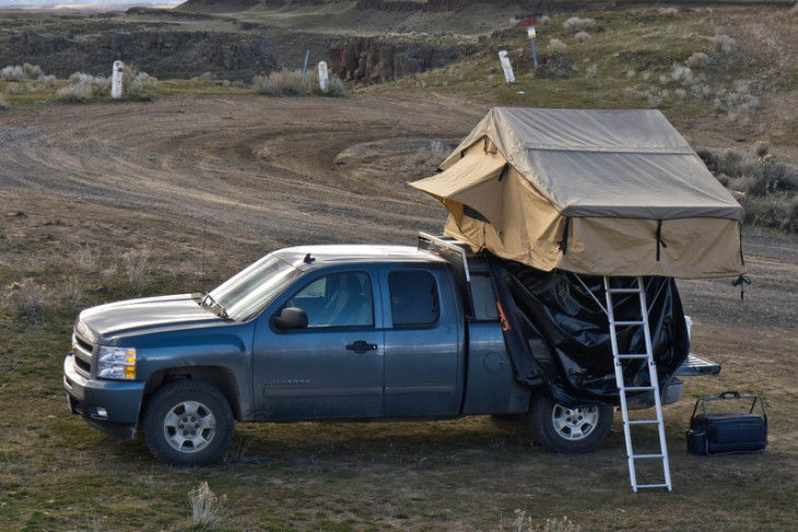 Tenda Atap Oxford Otomatis, Tenda Pop Up Cascadia Untuk Rak Atap
