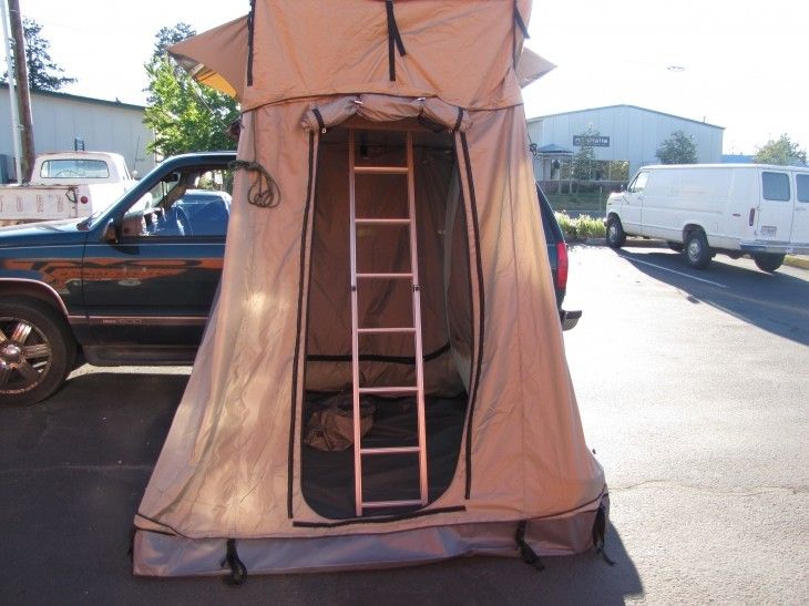 Portabel 4x4 Pop Up Roof Top Tent Untuk Perjalanan Luar Hiking Camping