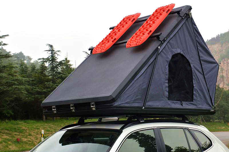 Double Layers Hard Shell Triangle Off Road Roof Tent Untuk Berkemah