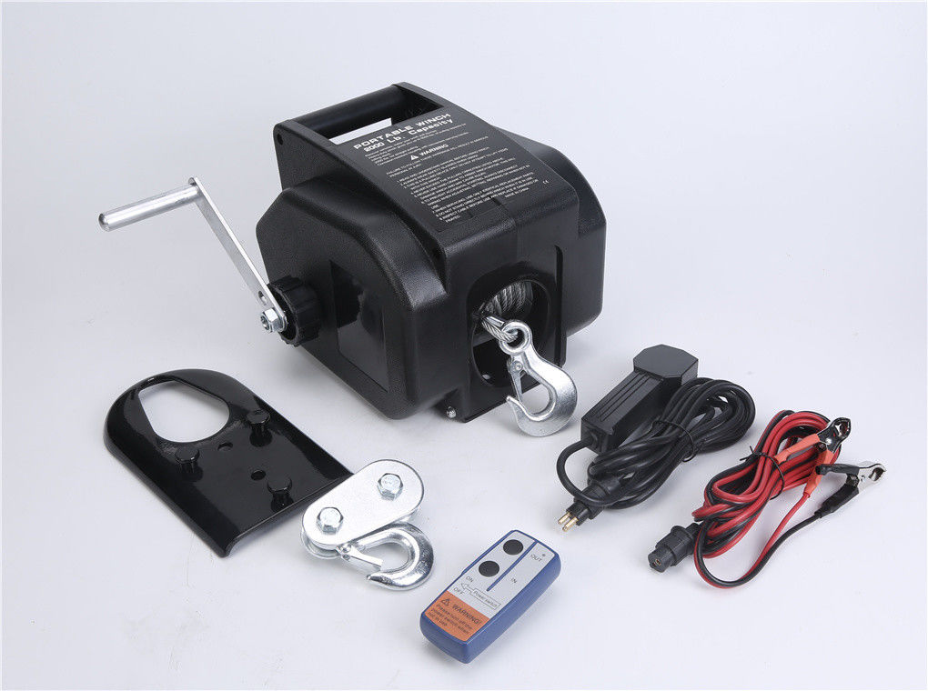 Reversible Portable 12 Volt DC Electric Marine Winch Untuk Kabel 30ft